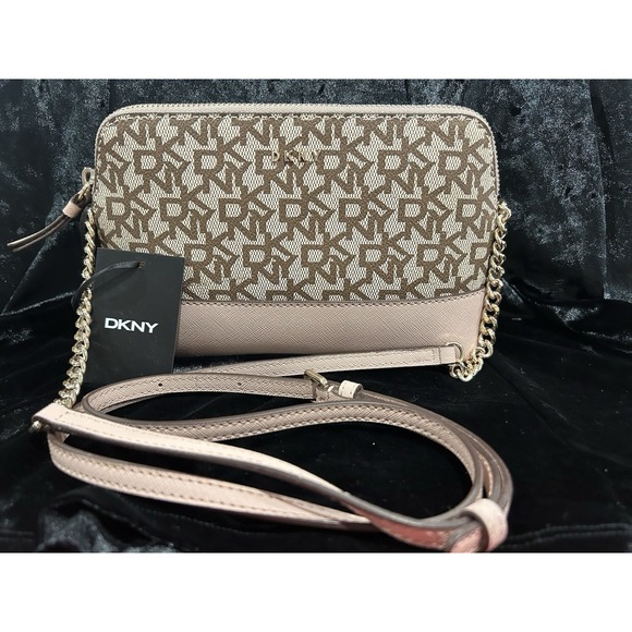 NEW Women's DKNY Brown Small Medium Crossbody PURSE BRYANT Park GOLD CHAIN $148